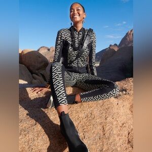 Women’s Patterned Black Sportalm Jersey Jacket